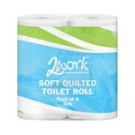 2Work Quilted Toilet Roll 2-Ply Pk40