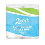 2Work Quilted Toilet Roll 3-Ply Pk40