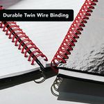 Black N Red Hb Wire Notebook A4 Pk2