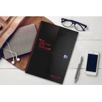 Black N Red Hb Wire Notebook A4 Pk2