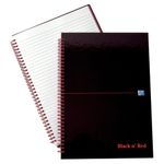 Black N Red Wire Hb Notebook A4 Pk5