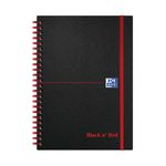 Black N Red Pp Elast Notebook A5 Pk5