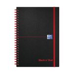 Black N Red Pp Elast Notebook A5 Pk5