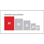 Black N Red Hb Ruled Notebook A4 Pk5