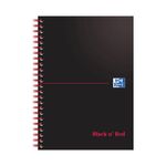 Black N Red Wire Rule Notebk A5 Pk10
