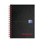 Black N Red Hb Wire Rule Ntbk A6 Pk5