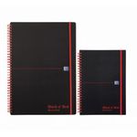 Black N Red Recy Pp Wire Ntbk A4 Pk5