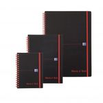 Black N Red Pp Ruled Notebook A6 Pk5
