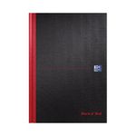 Black N Red Hb Plain Notebook A4 Pk5