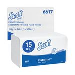 Scott Ess Interfold Htowels Wht Pk15