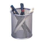 Q-Connect Mesh Pen Pot Silver