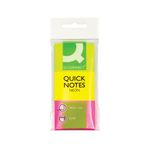 Q-Connect Neon Quicknote 38X51Mm Pk3