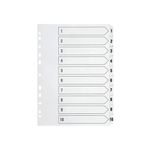 Q Connect Index 1-10 Polyprop White