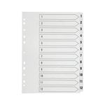 Q Connect Index 1-12 Polyprop White
