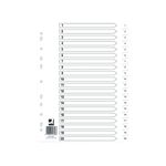 Q-Connect Index 1-20 Polyp Wht Pk10