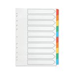 Q-Connect Index A4 Blank Tabs Multi