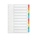Q-Connect Index A4 Blank Tabs Multi