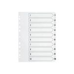 Q Connect Index 1-10 Brd Reinf White