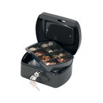 Q-Connect 6 Inch Black Cash Box