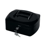Q-Connect 8 Inch Black Cash Box