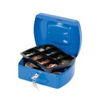 Q-Connect Blue 8 Inch Cash Box