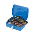 Q-Connect 10 Inch Blue Cash Box