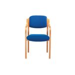 Jemini Wood Frame Chair With Blue