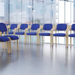 Jemini Wood Frame Chair With Blue