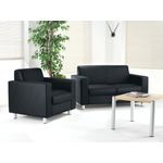 Avior Exec Rcpn Sofa Leather Black