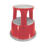 Q-Connect Red Metal Step Stool