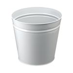 Q-Connect Metal Wste Bin 15L Rnd Gry