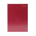Desk Diary 2 Ppd A4 Burgundy 2026