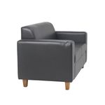 Jemini Iceberg Pu Sofa Wooden Foot