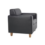 Jemini Iceberg Pu Armchair Wood Foot