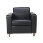 Jemini Iceberg Pu Armchair Wood Foot