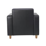 Jemini Iceberg Pu Armchair Wood Foot