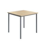Mpps Table 800X800 Oak/Silver