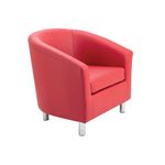 Jemini Tub Polyurethane Armchair Red