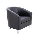 Jemini Tub Armchair Polyurethane Blk