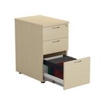 Jemini 3 Drw Desk High Pedestal Mpl