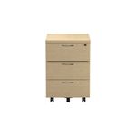 Jemini 3 Drw Mobile Pedestal Maple