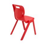 Titan One Piece Clsm Chair Red