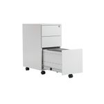 Jemini 3 Drw Mobile Pedestal White