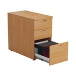 Jemini 3Drw Desk High Pedestal Beech