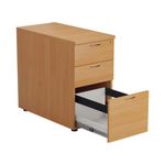 Jemini 3Drw Desk High Pedestal Beech