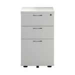 First 3 Drw Under Desk White