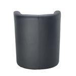 First Tub Chair Leather Look Black