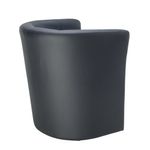 First Tub Chair Leather Look Black