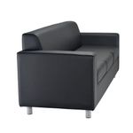 Jemini Iceberg 3 Seater Sofa Pu Blk