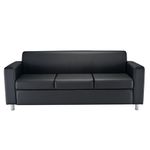 Jemini Iceberg 3 Seater Sofa Pu Blk